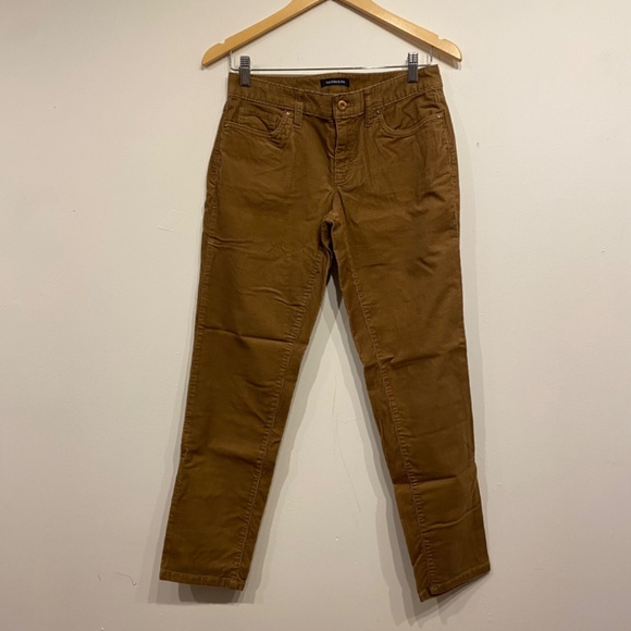 Land's End Brown Corduroy Low Rise Skinny Jeans Size 2 - Picture 1 of 3